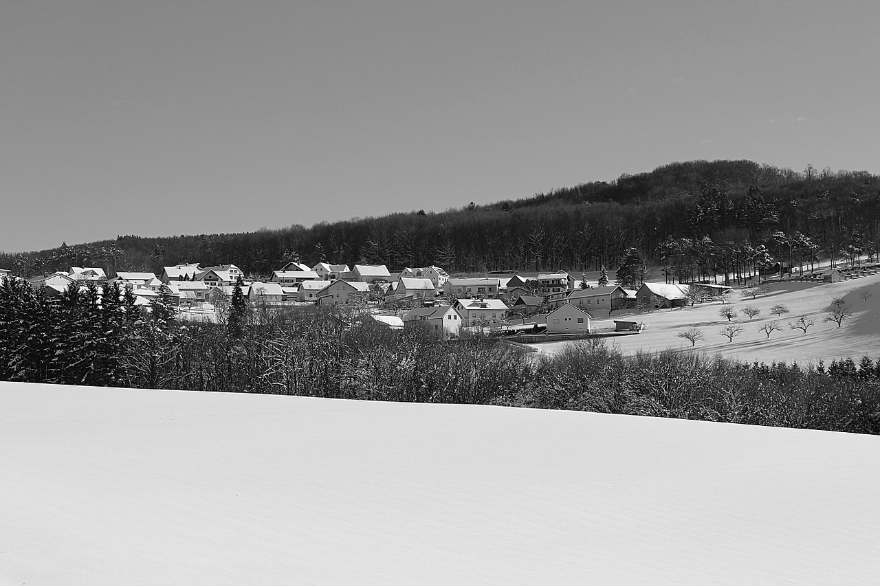 wintry snow landscape winter mood free photo