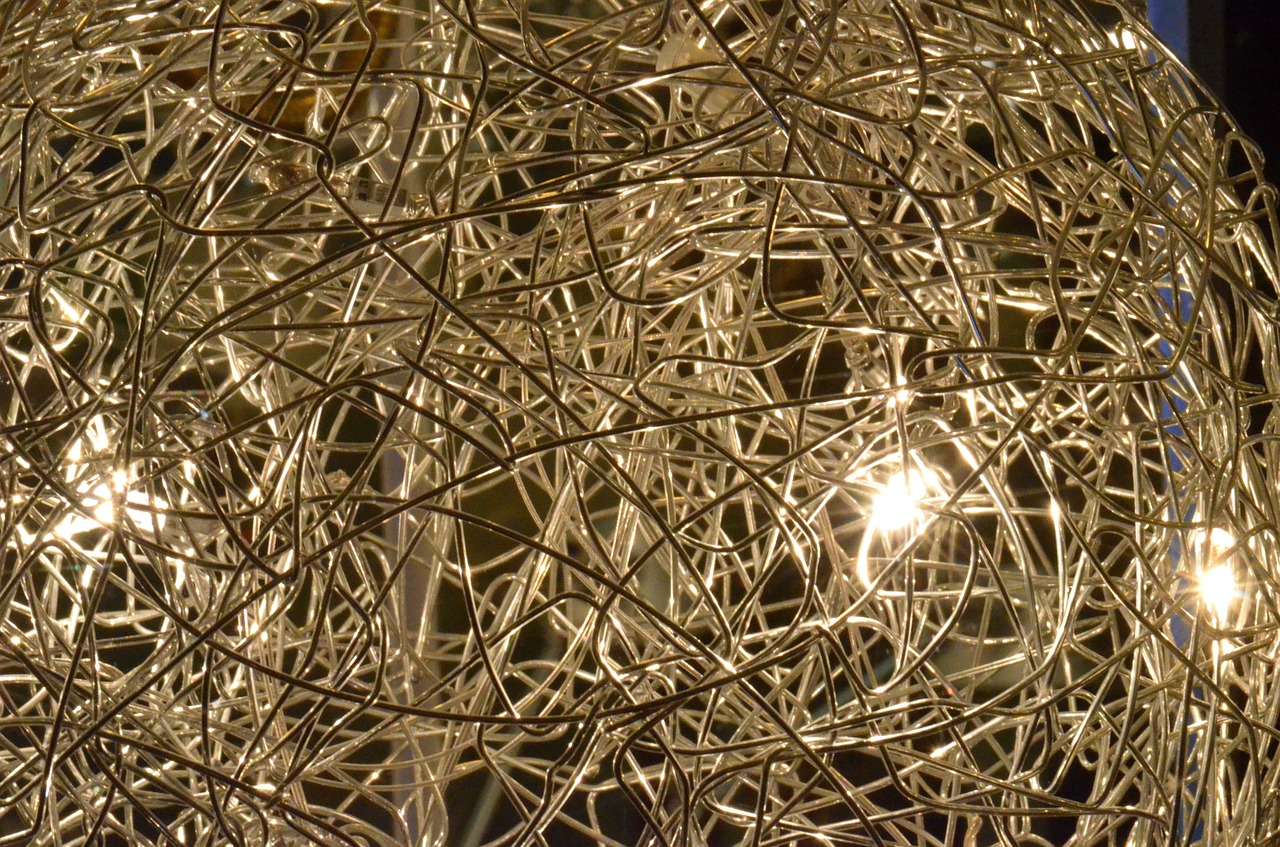wire wire mesh lamp free photo