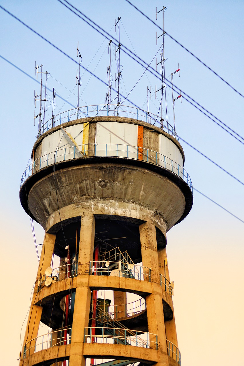 wire  sunset  tower free photo