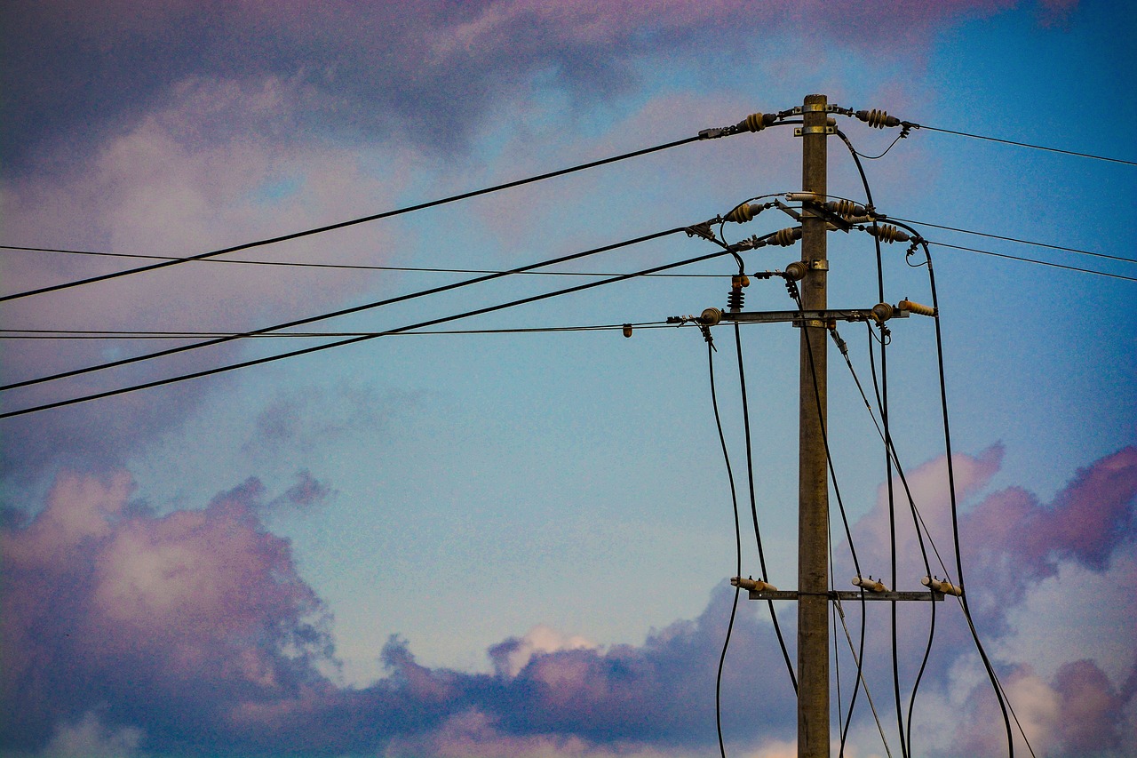 wire  sky  clouds free photo