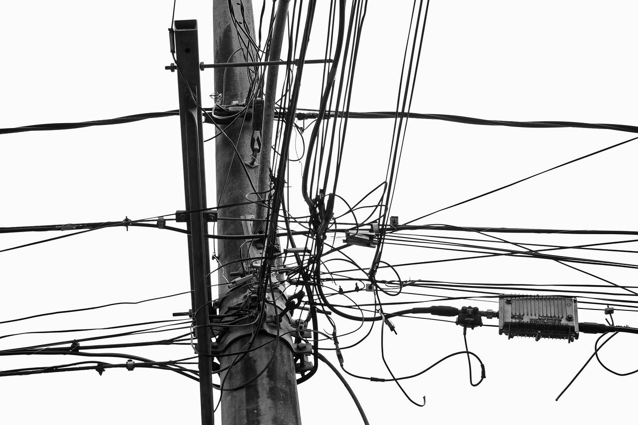 wires lines electricity free photo