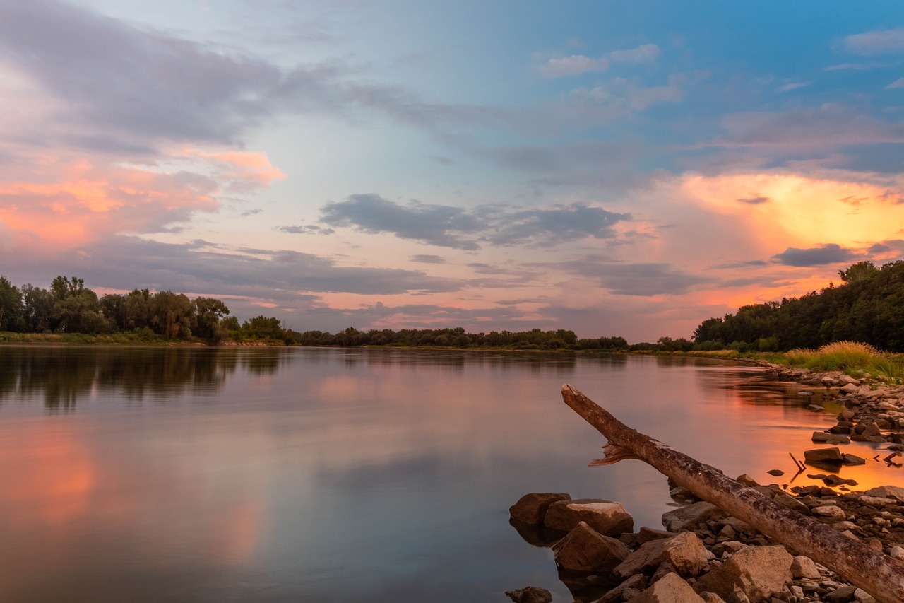 wisla  sunset  river free photo