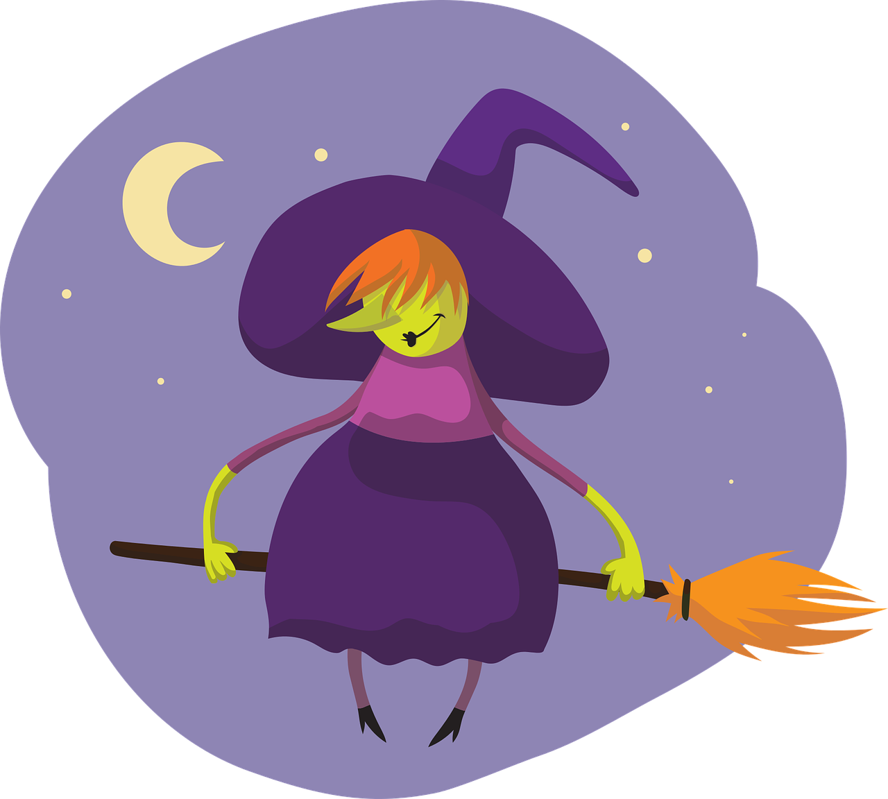 witch broom halloween free photo