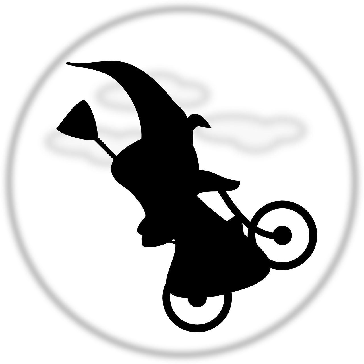 witch et bicycle free photo