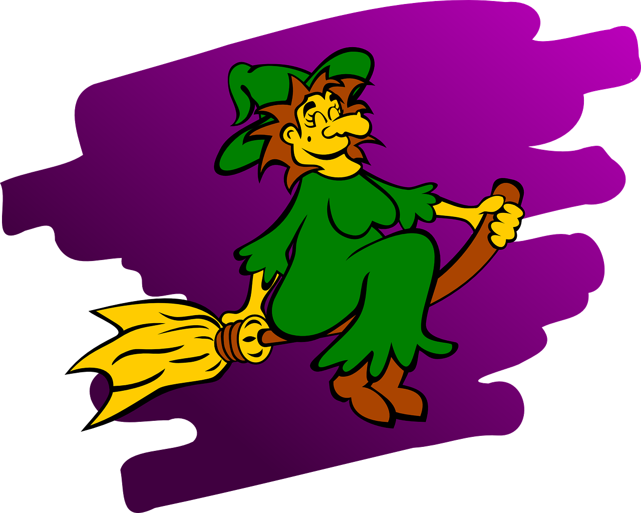 witch broom flying free photo