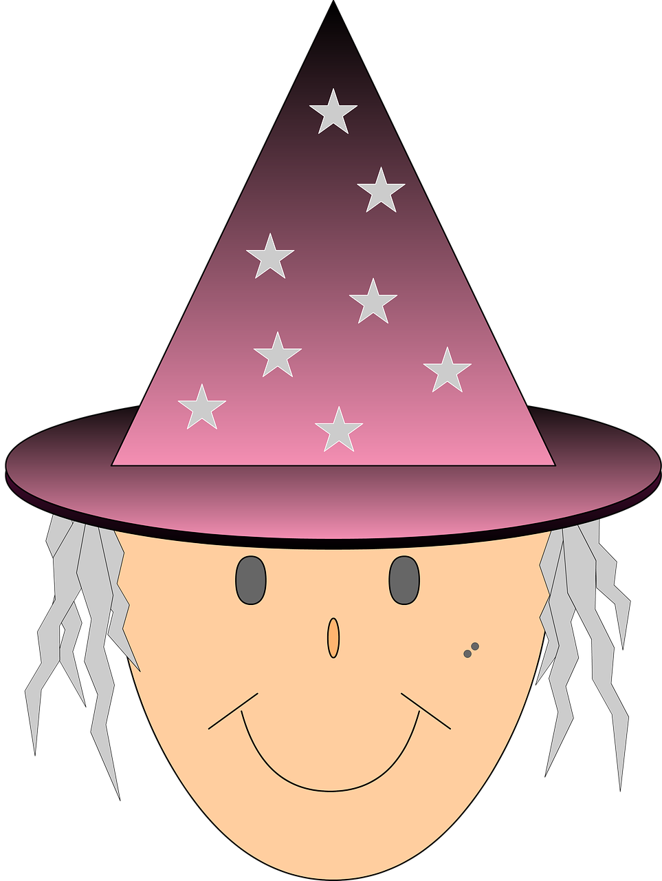 witch stars witch's hat free photo