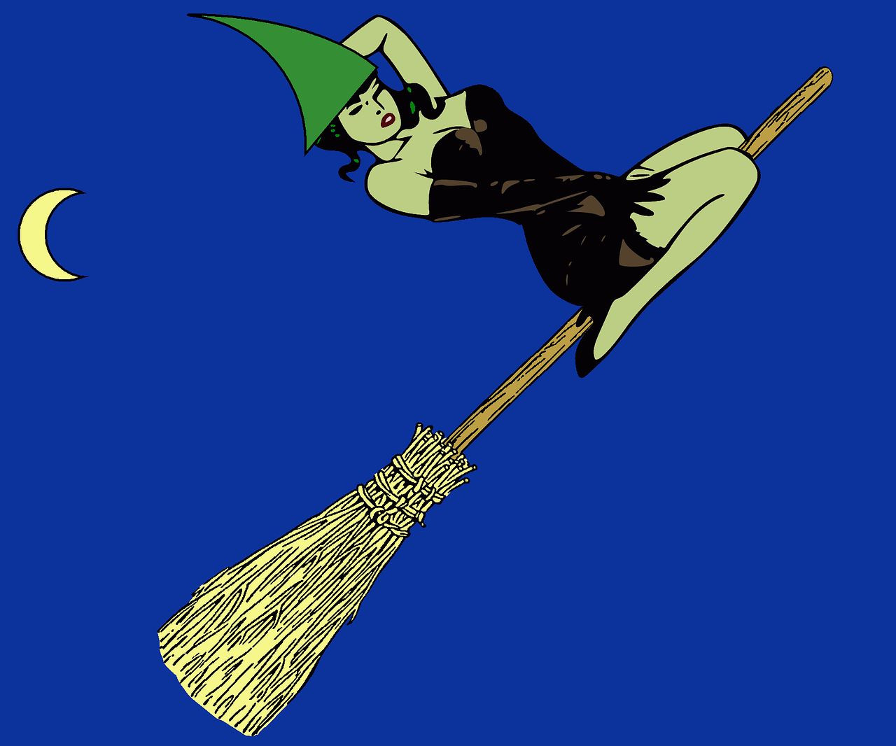 witch halloween broom free photo