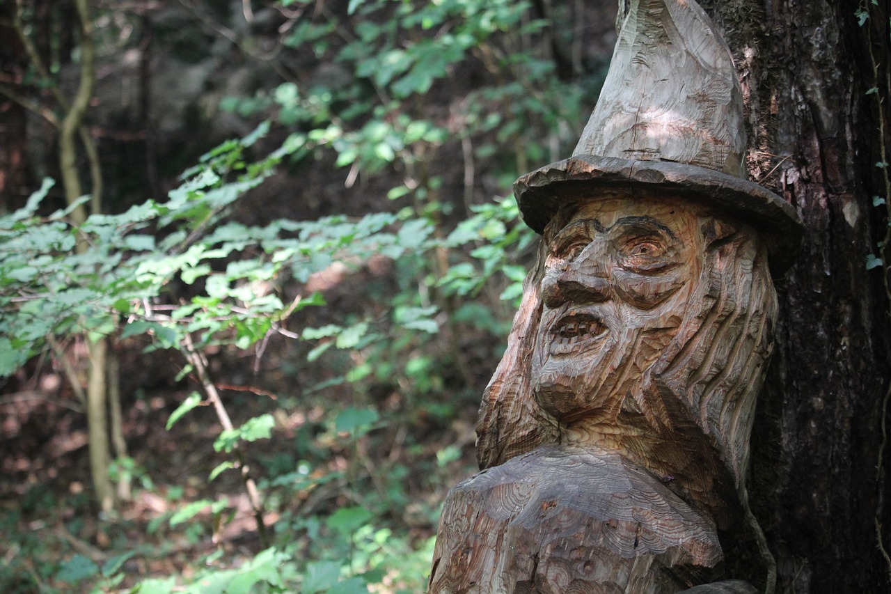 witch  forest  sculpture free photo