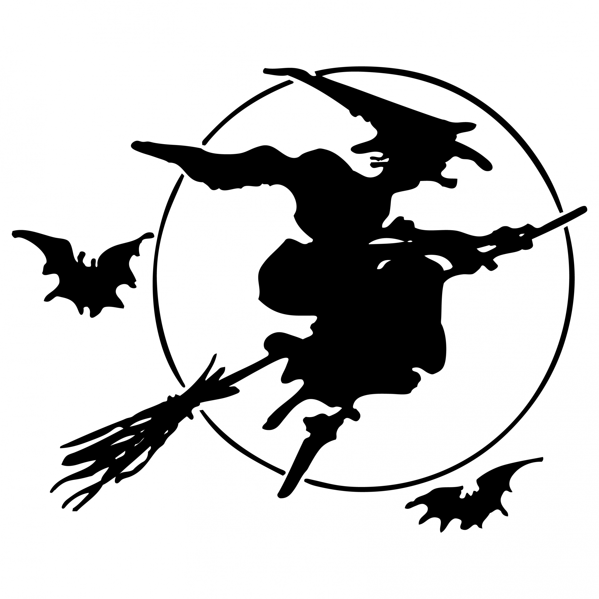 witch broomstick flying free photo
