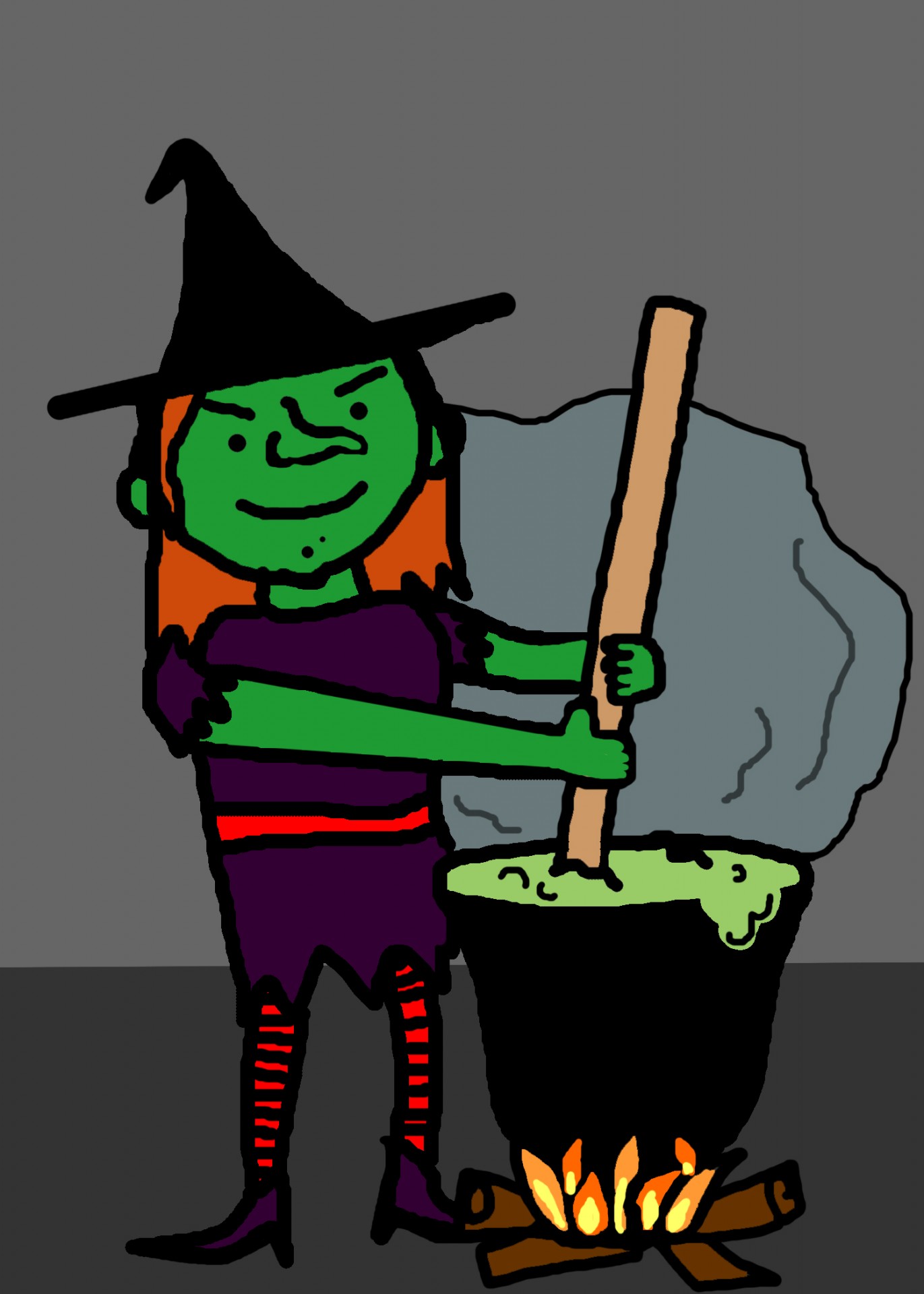 witch stir cauldron free photo