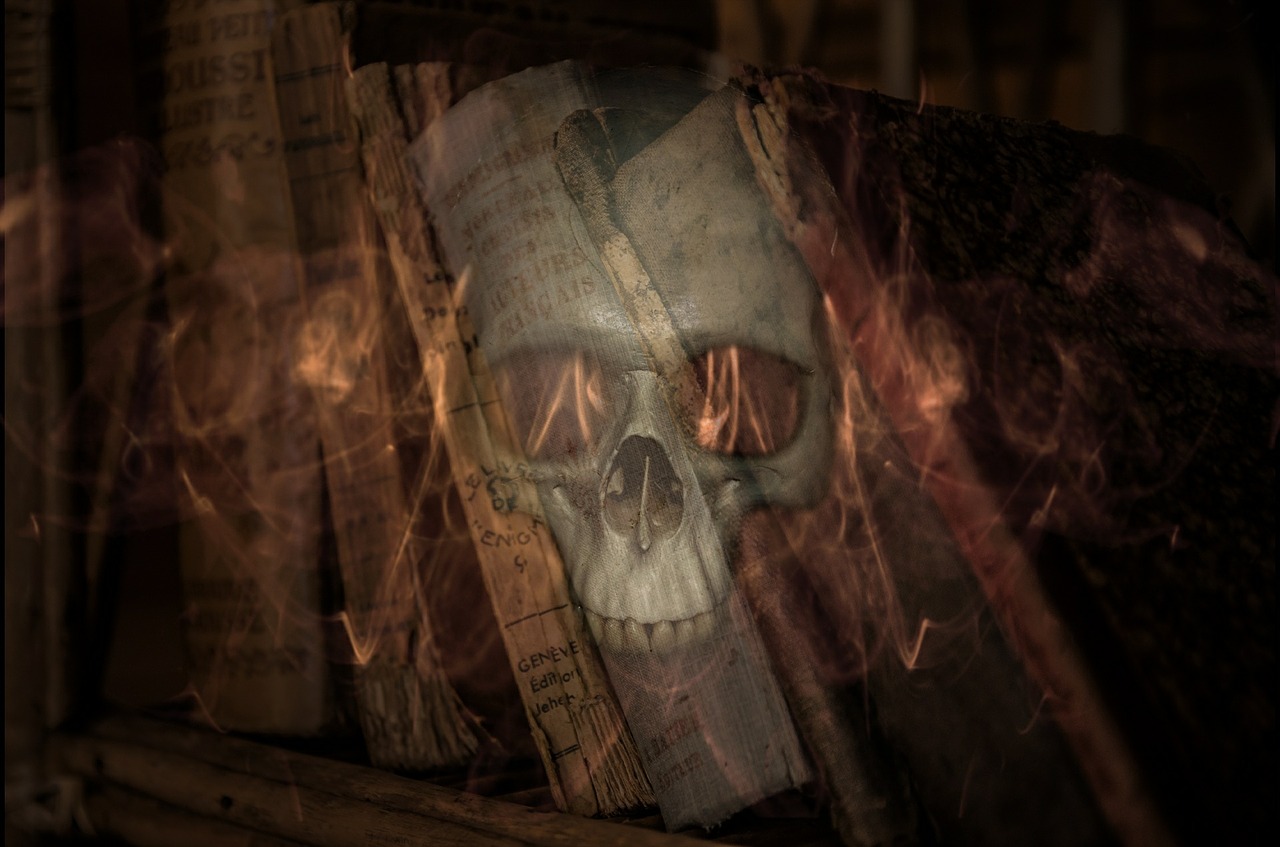 witching hour skull and crossbones books free photo