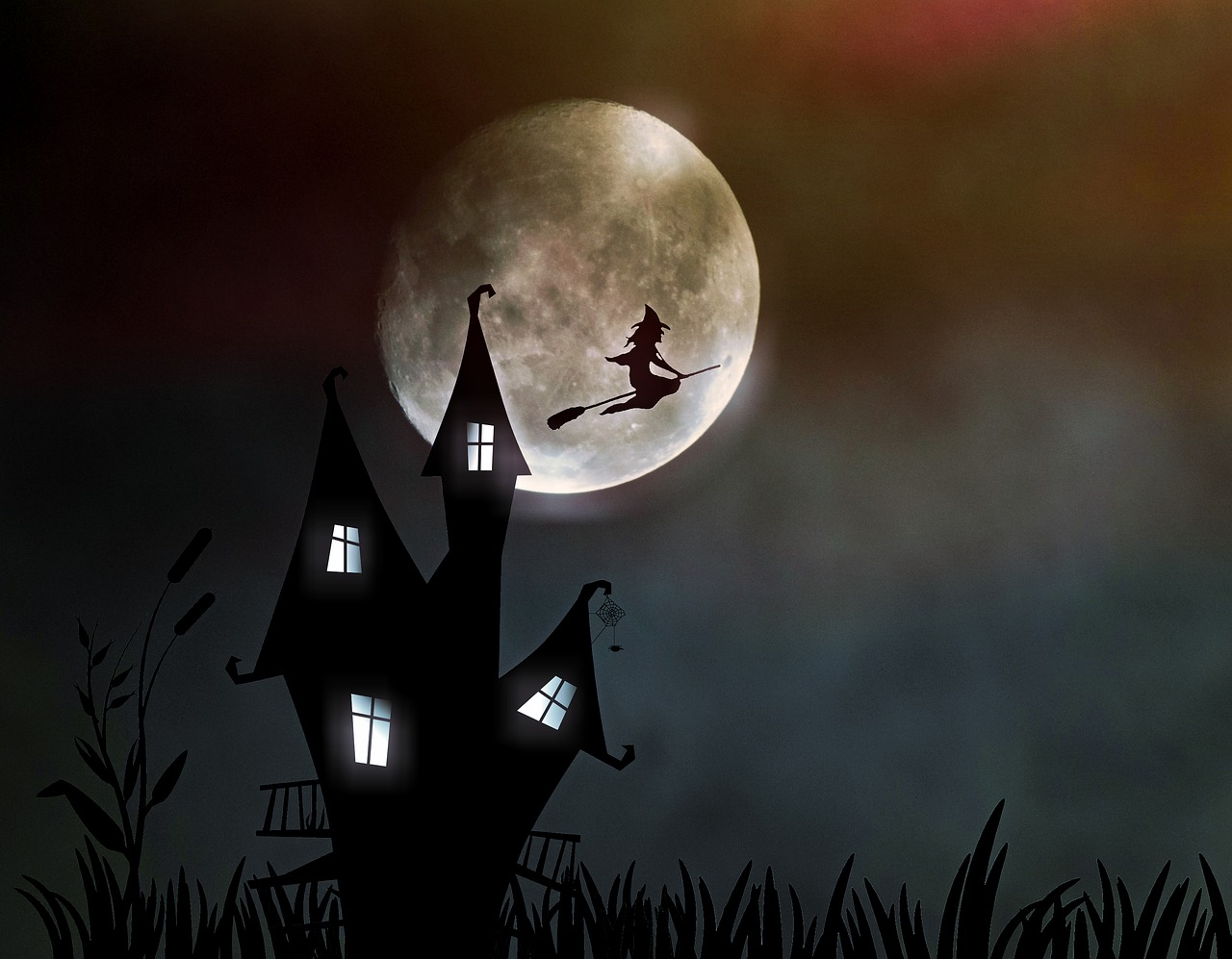 witch's house the witch moonlight free photo