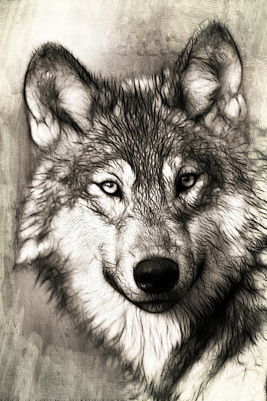 wolf portrait head free photo