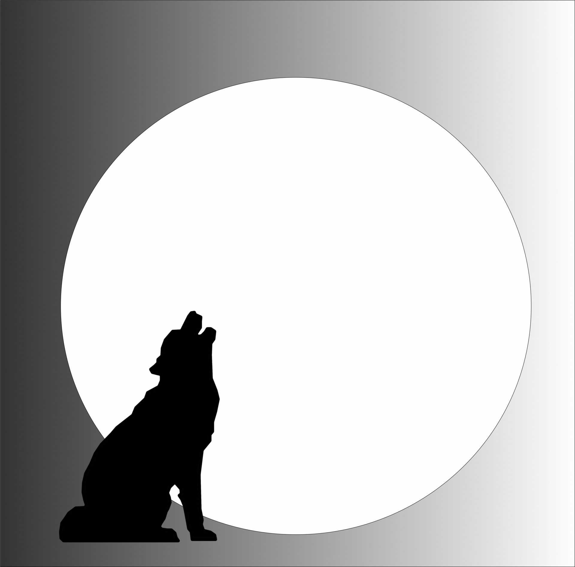silhouette black wolf free photo
