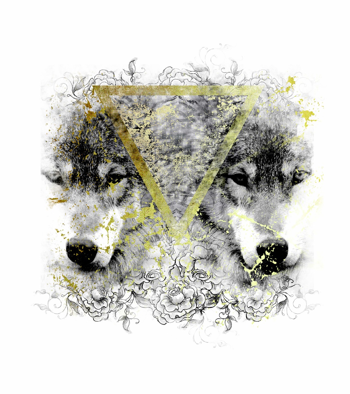 wolves geometric wild free photo