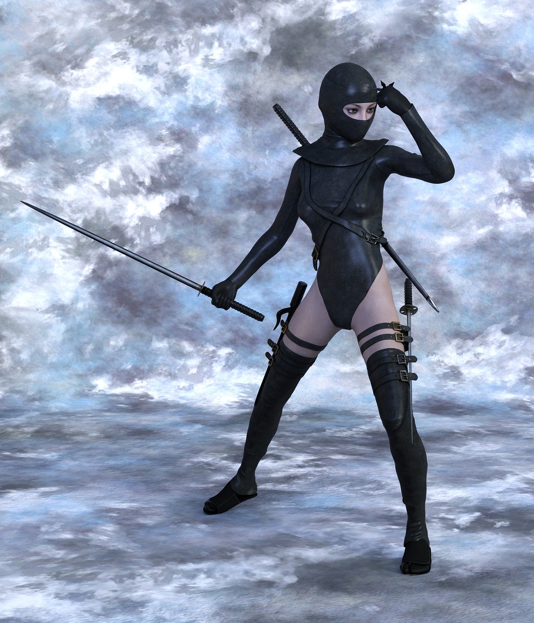 woman warrior ninja free photo
