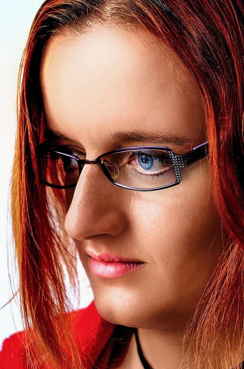 woman glasses portrait free photo