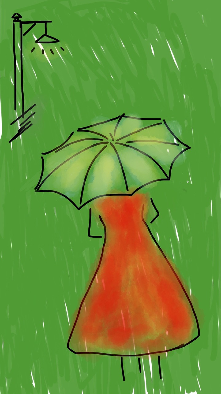 woman umbrella rain free photo
