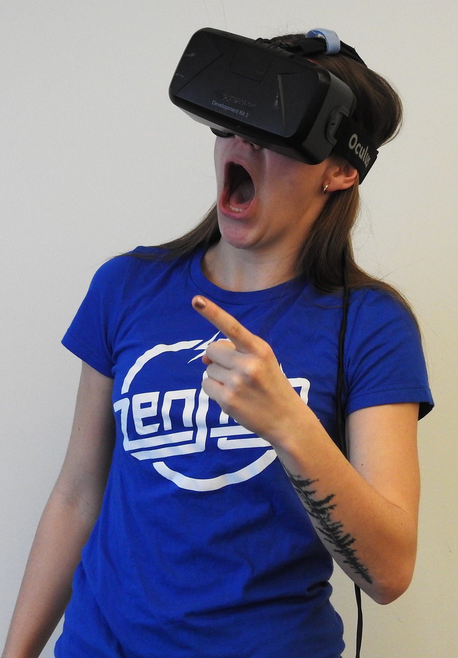 woman vr virtual reality free photo