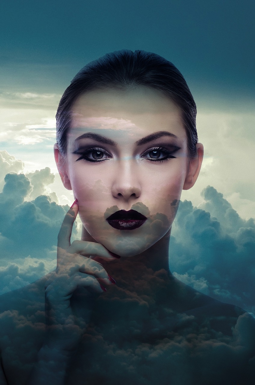 woman cloud dream free photo