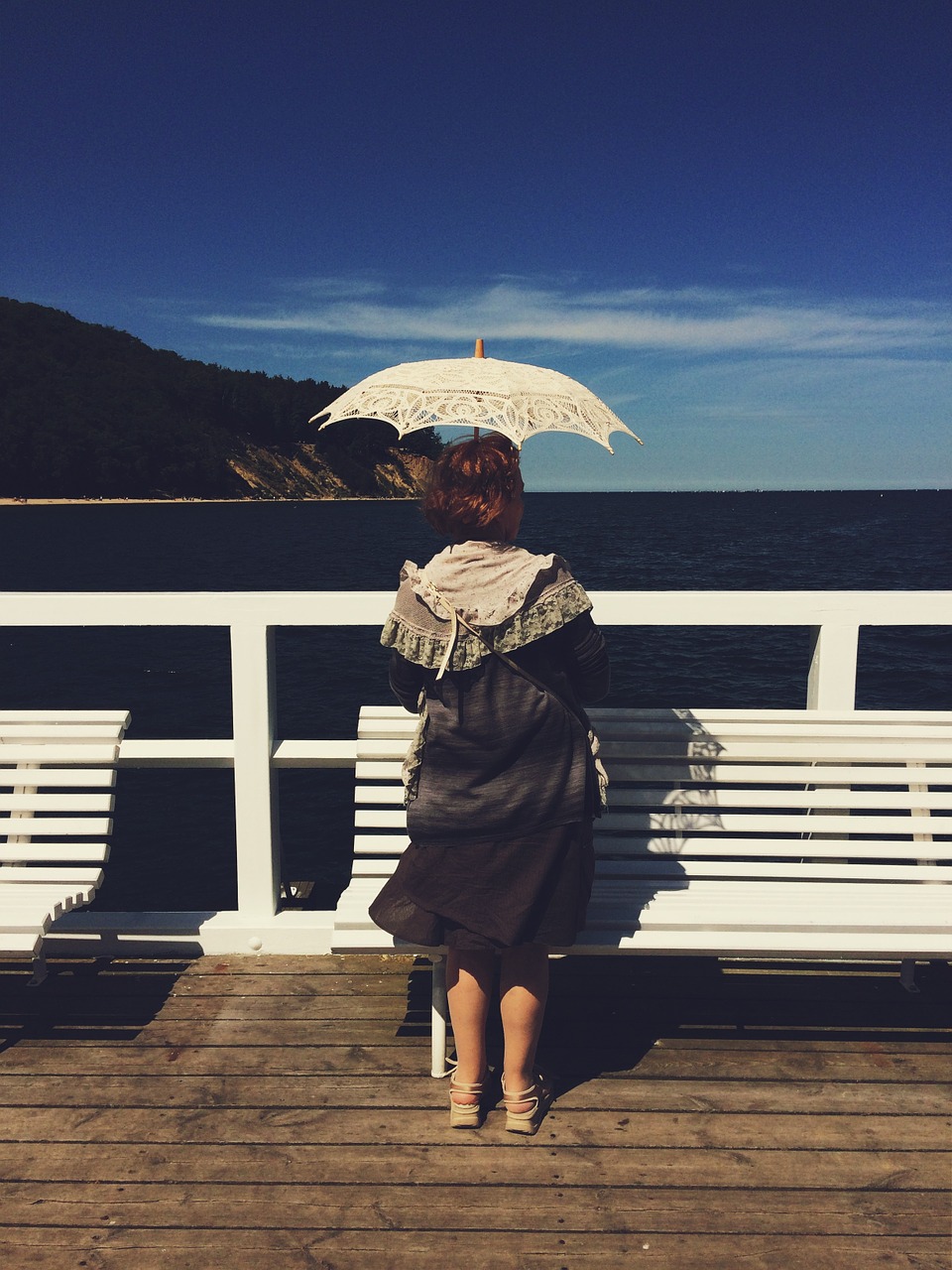 woman umbrella classic free photo