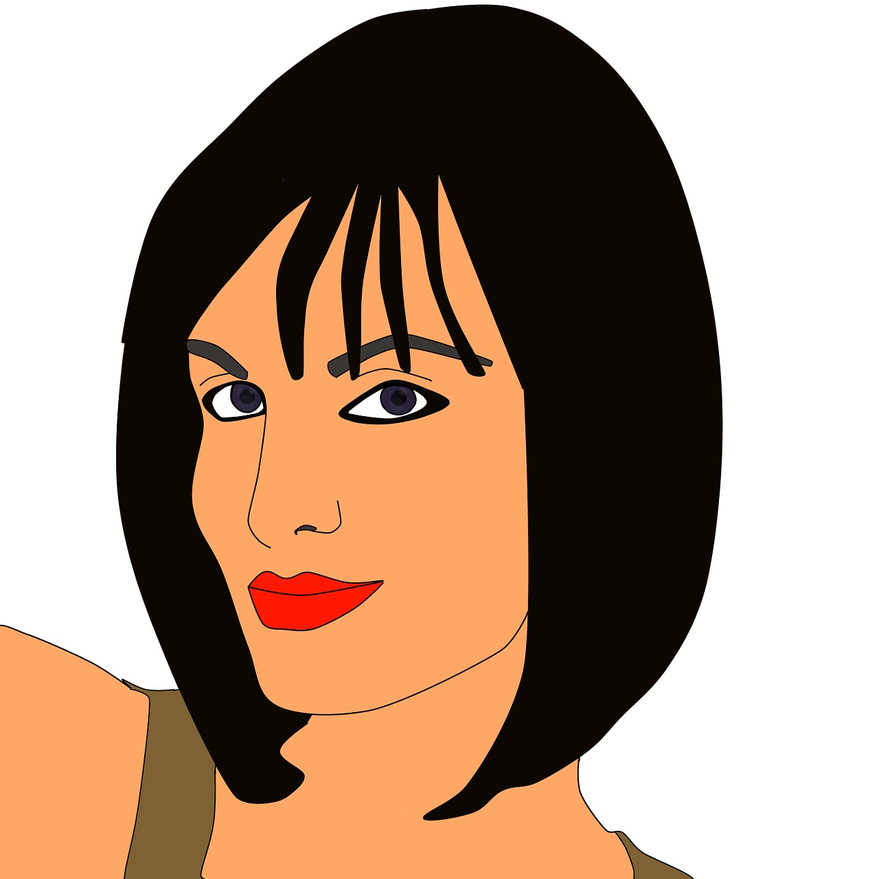 woman illustration face free photo