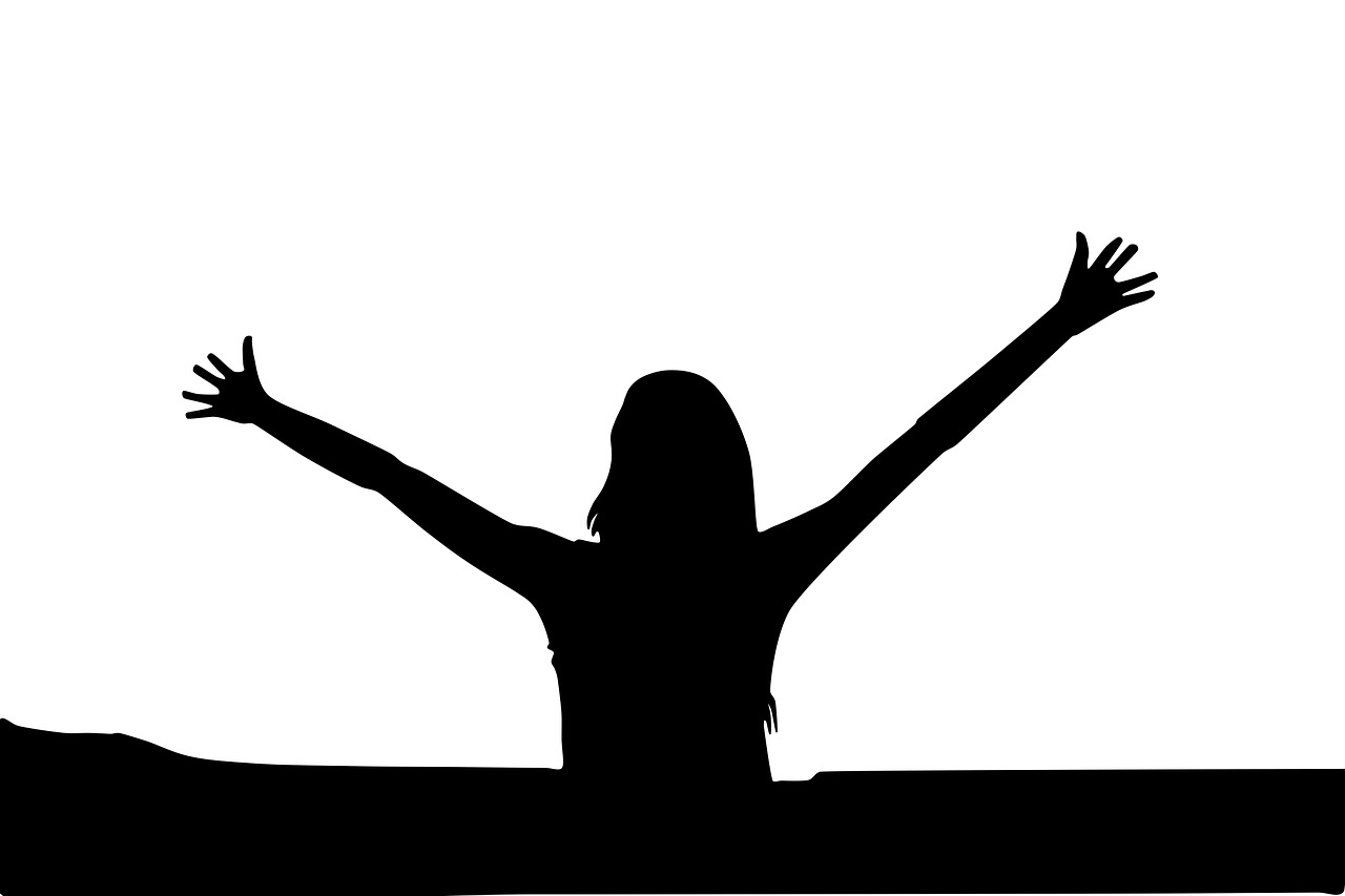 woman worship silhouette free photo