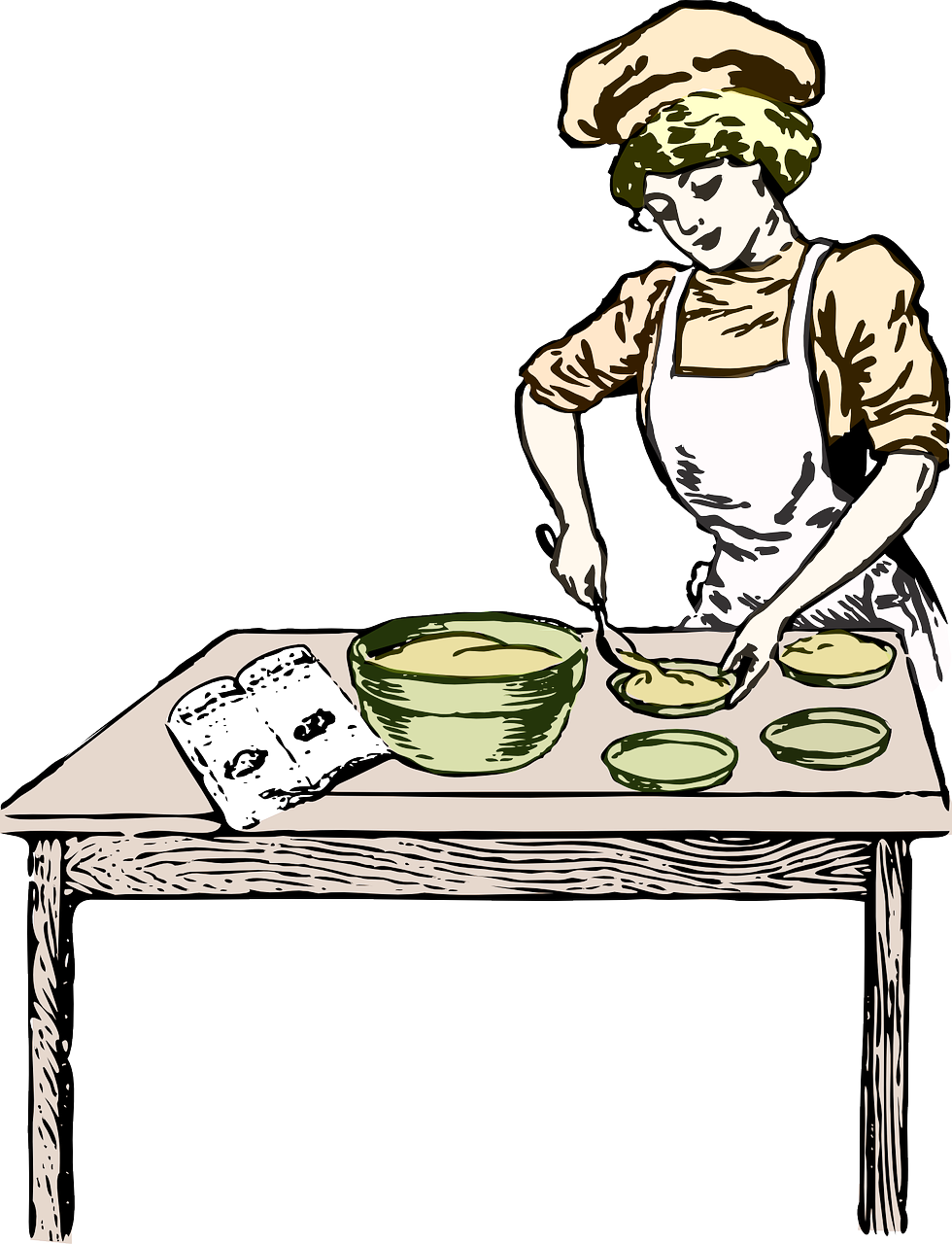 woman baking bakery free photo