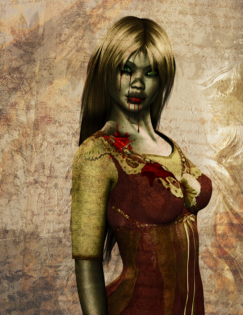 woman zombie halloween free photo