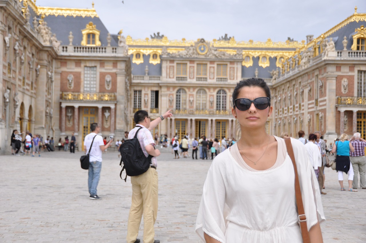 woman glasses versailles free photo