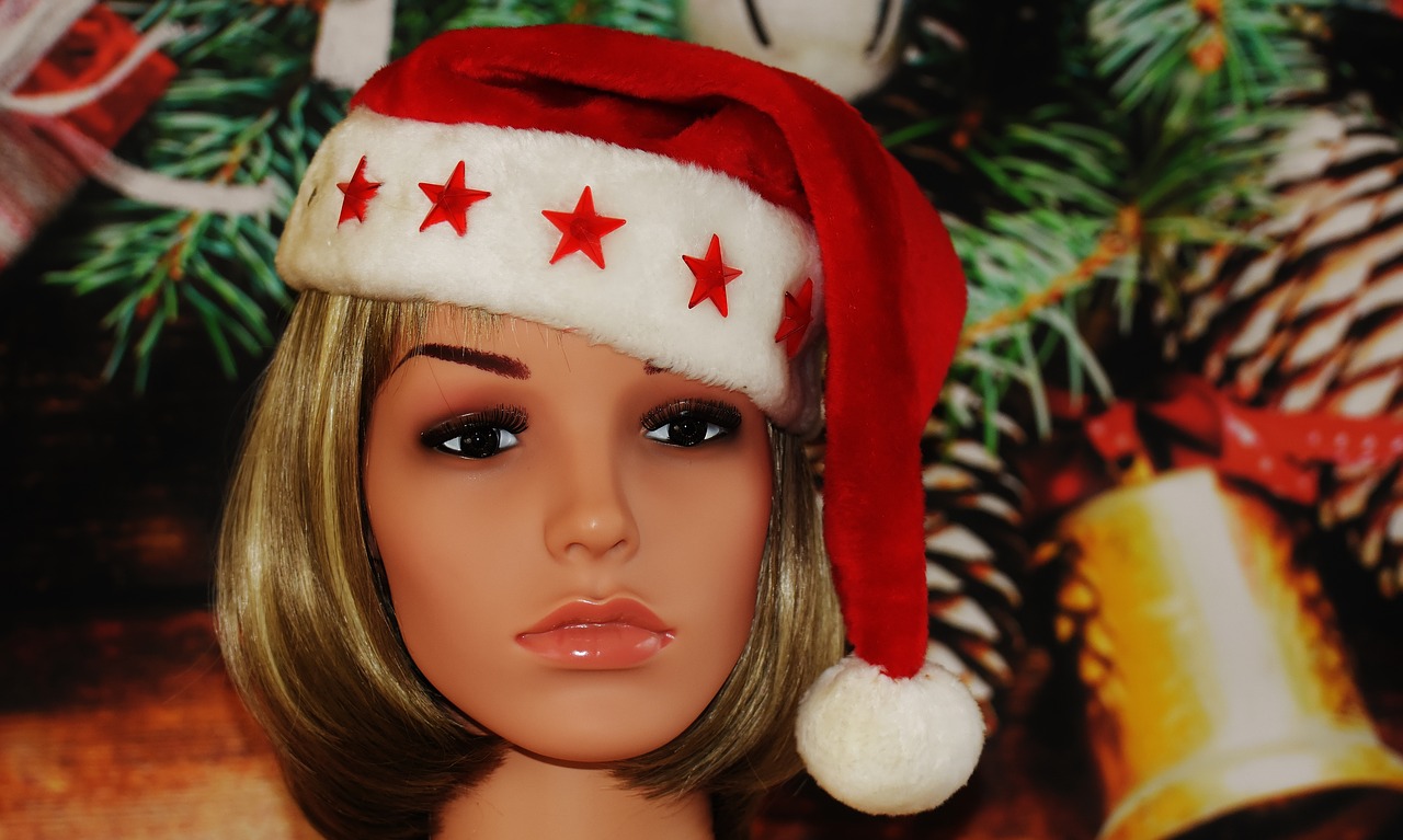 woman pretty christmas free photo