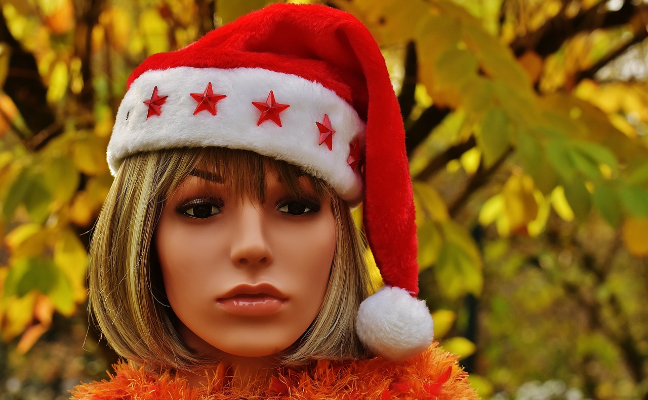 woman pretty christmas free photo