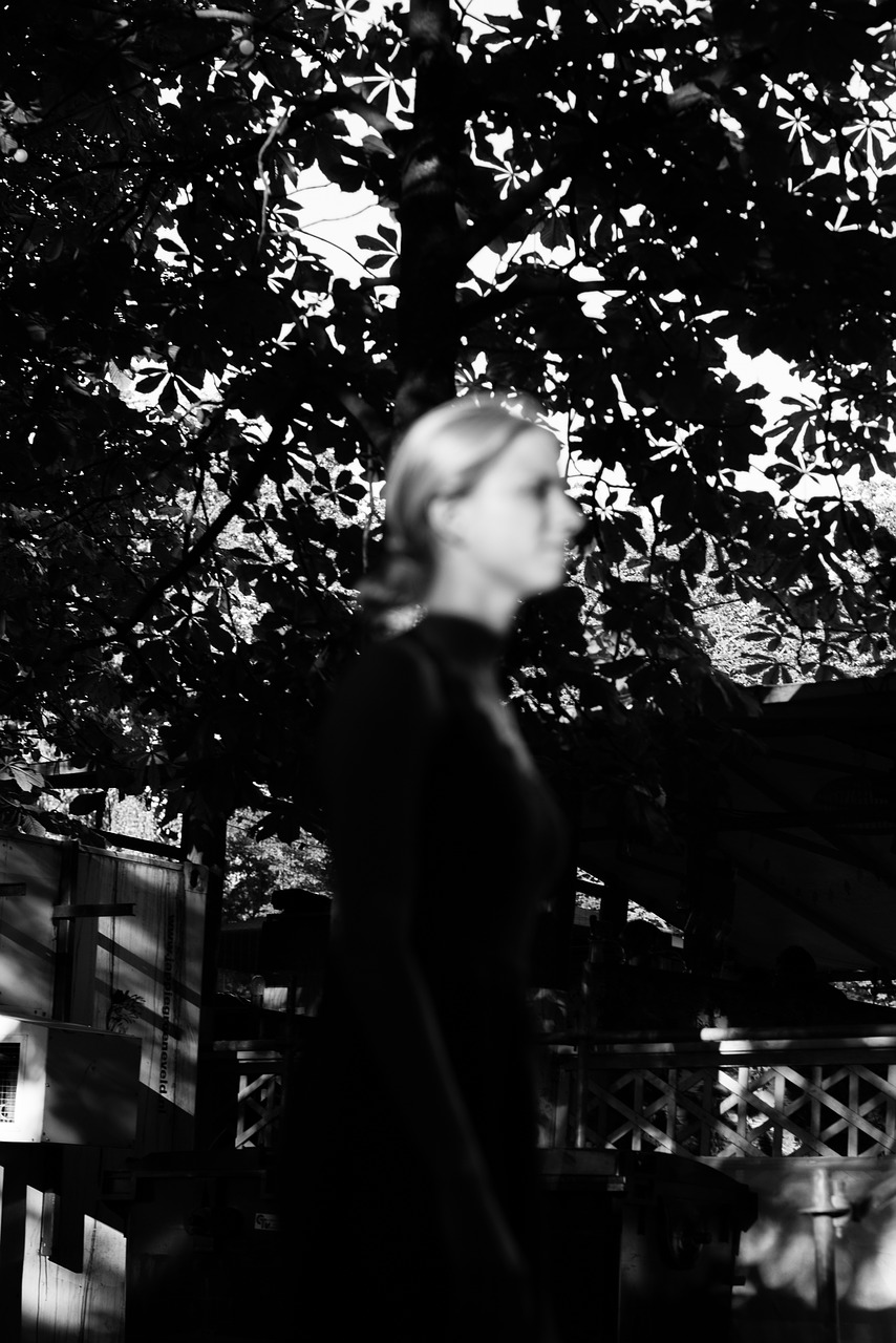 woman black and white motion free photo