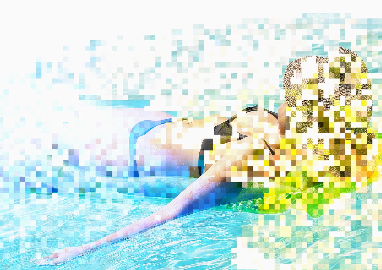 woman water pool free photo