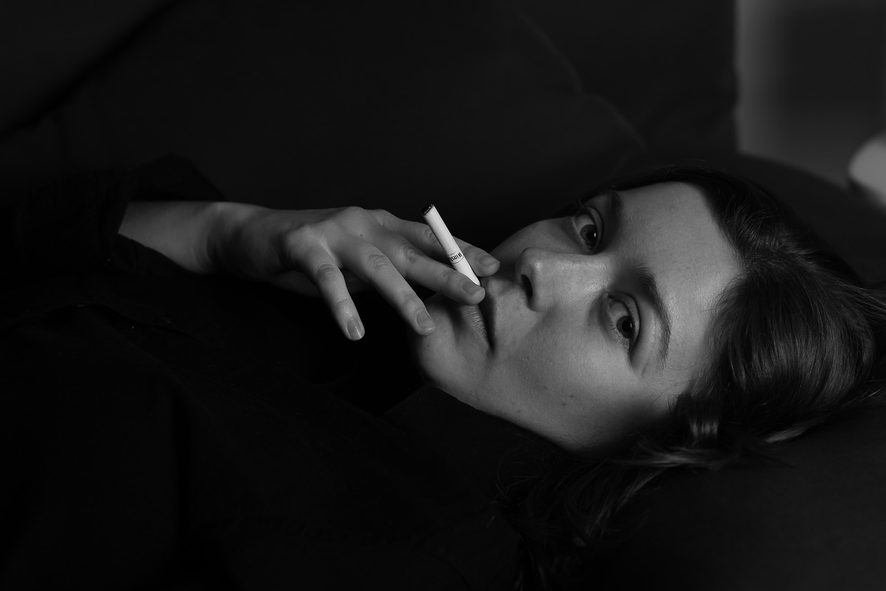 woman cigarette smoking free photo