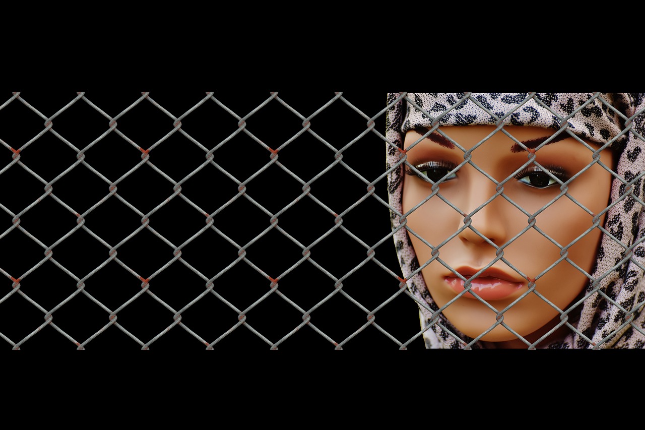 woman face headscarf free photo