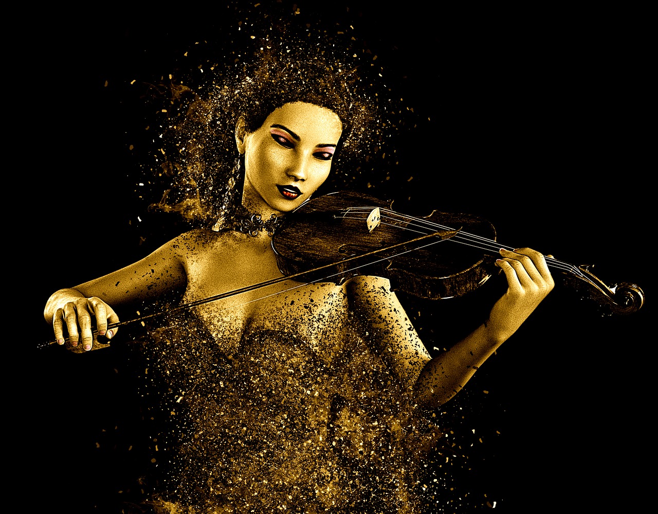 woman musician violin free photo