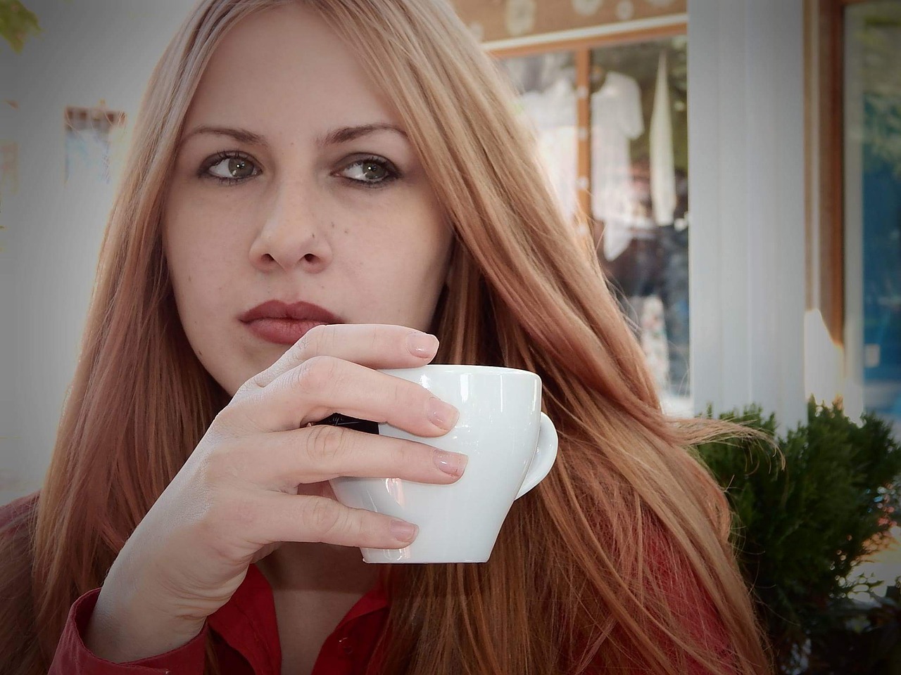 woman coffee cup free photo