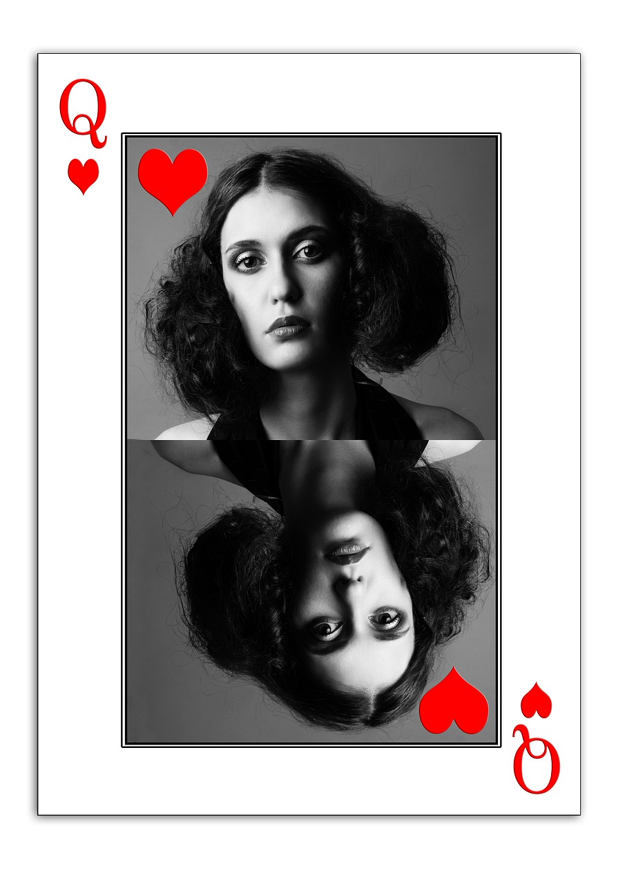 woman face playing card free photo