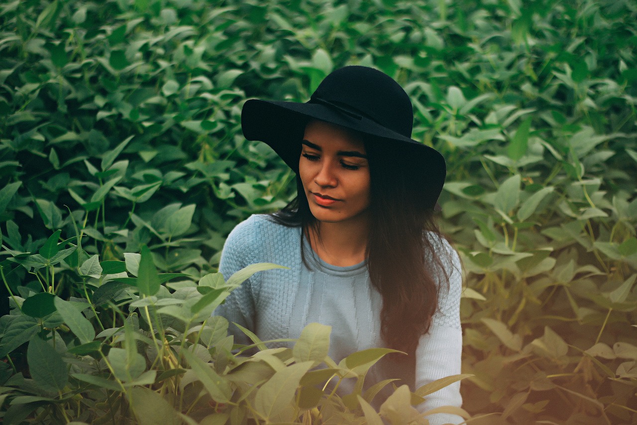 woman girl hat free photo