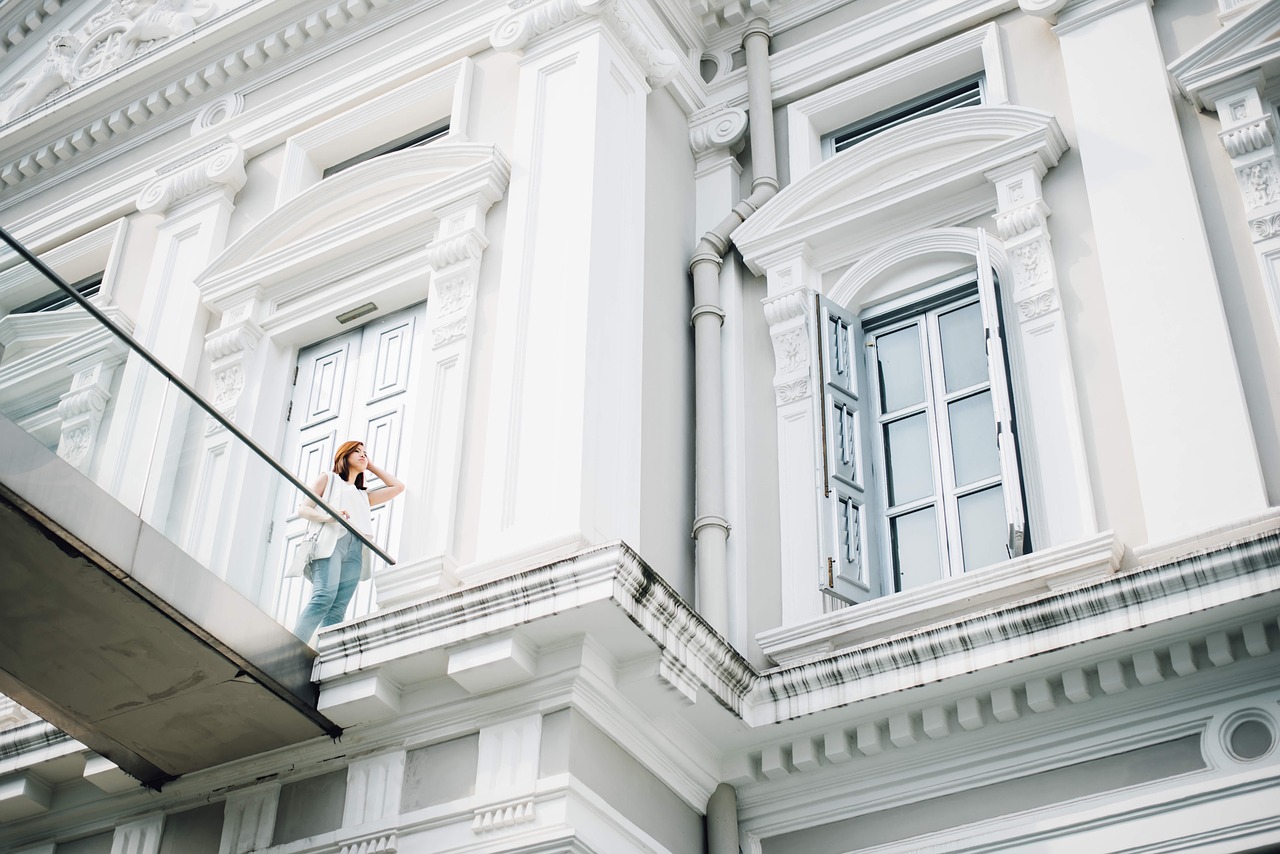 woman building white free photo