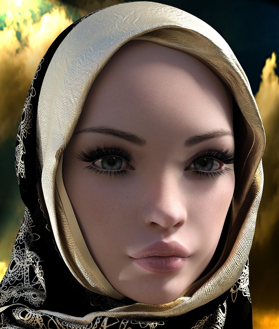 woman headscarf hijab free photo