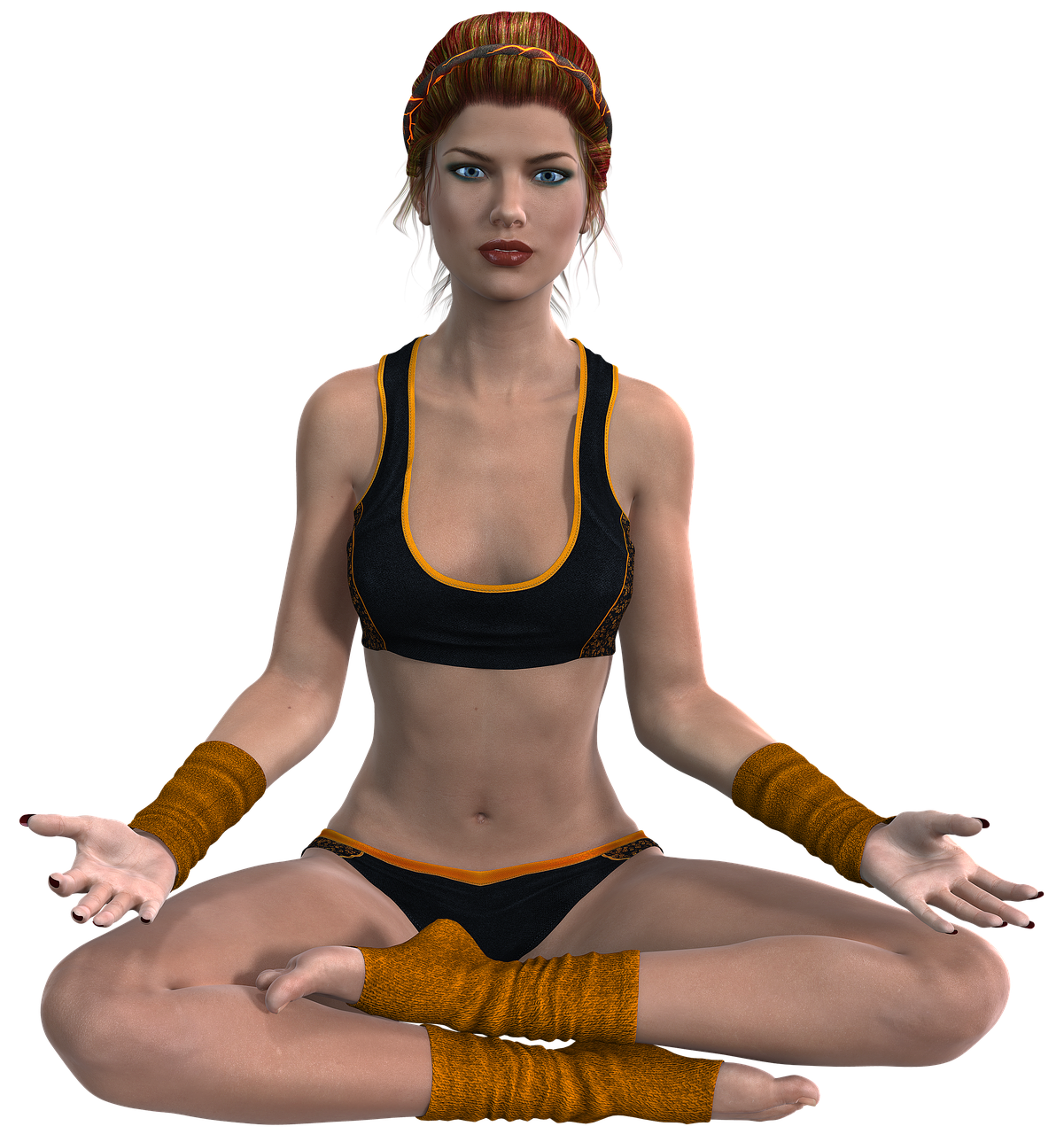 woman sitting yoga free photo
