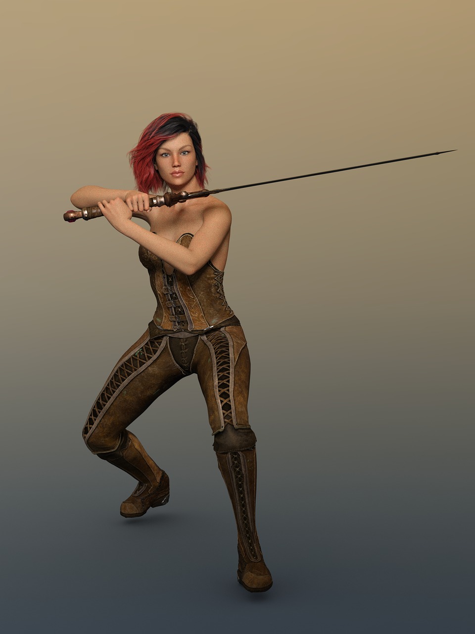 woman sword amazone free photo