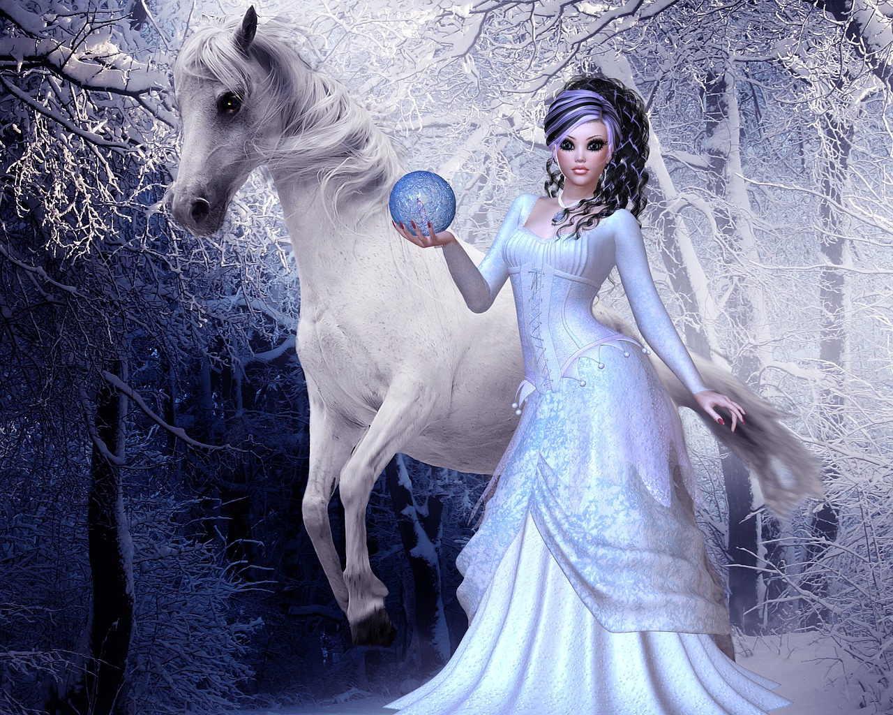 woman horse fairy free photo