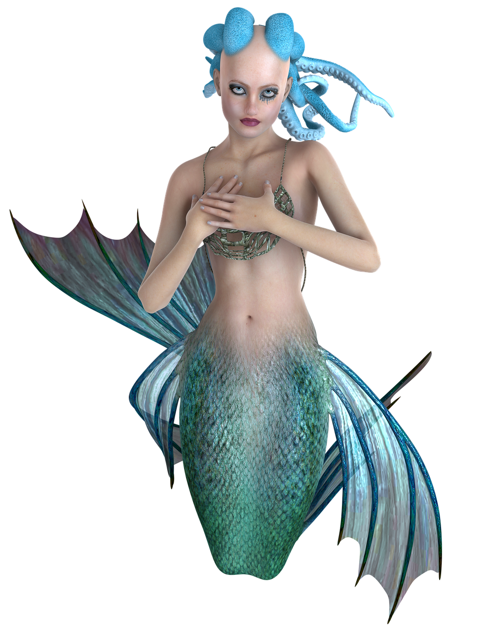 woman  female  mermaid free photo