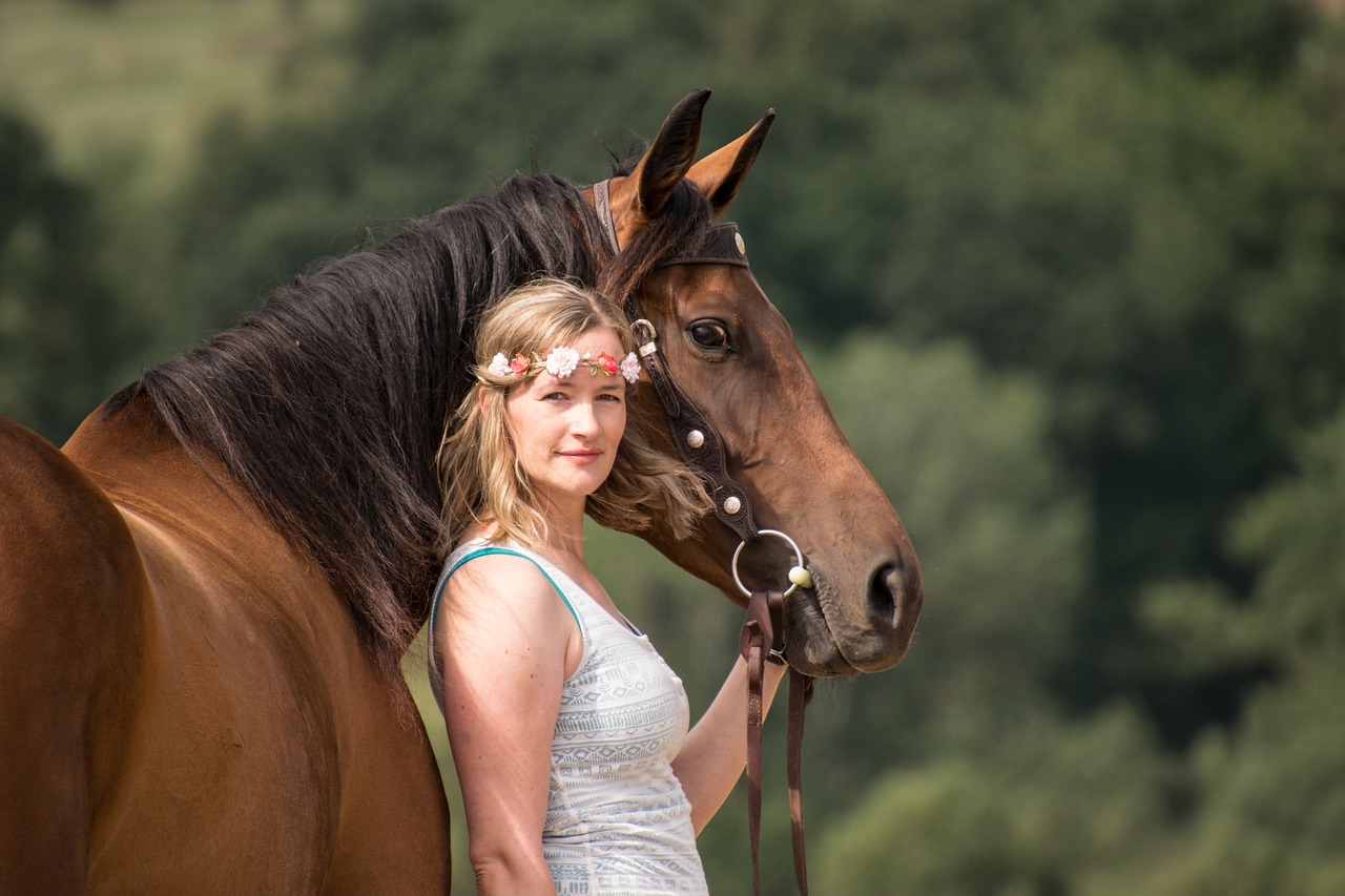 woman  human  horse free photo