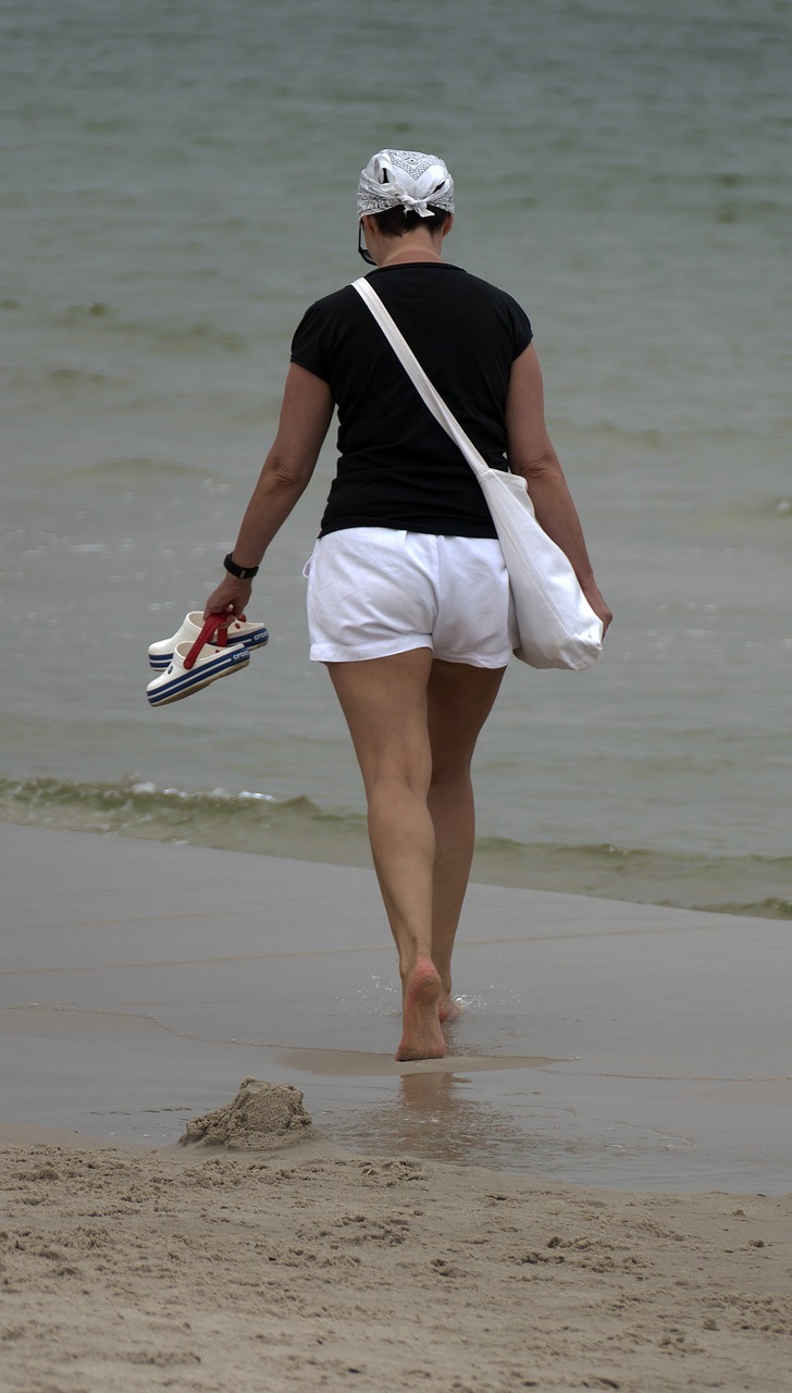 woman  sea  beach free photo