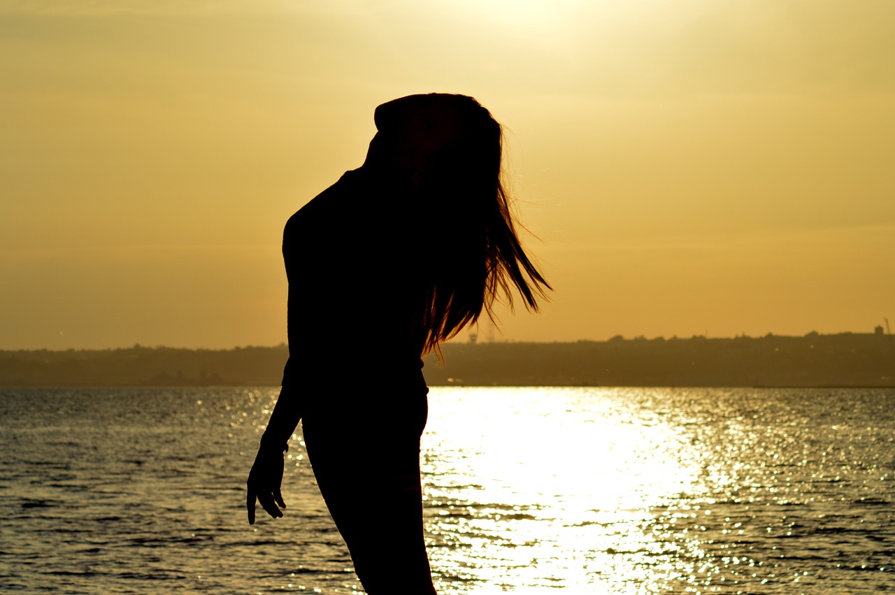 woman silhouette sun free photo