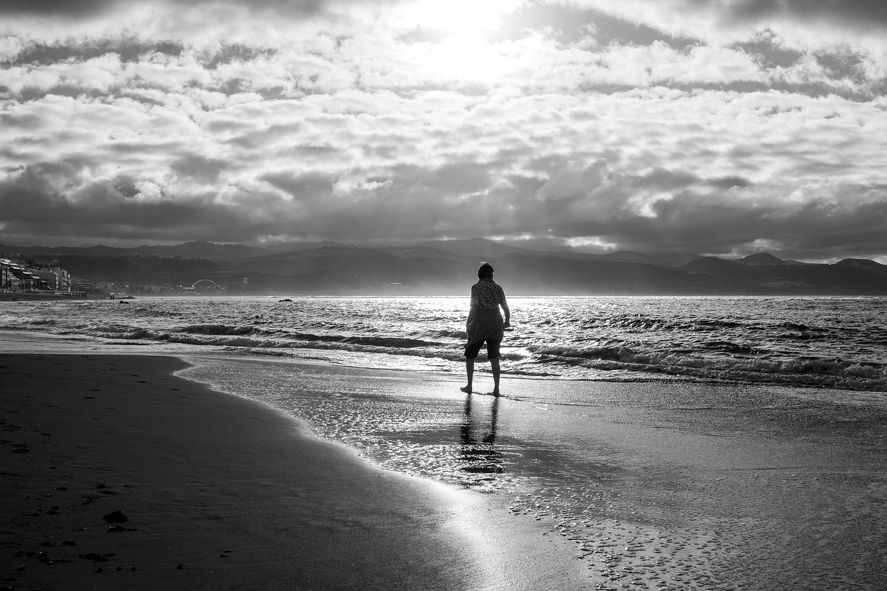 woman  sea  beach free photo